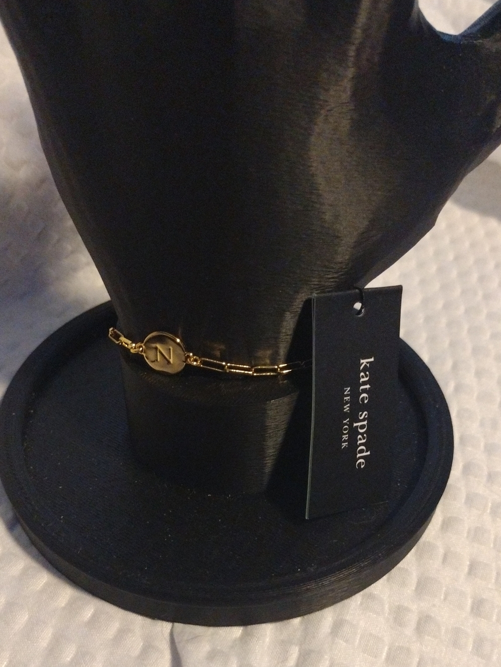 kate spade Gold Initial N Link Bracelet And Dustbag